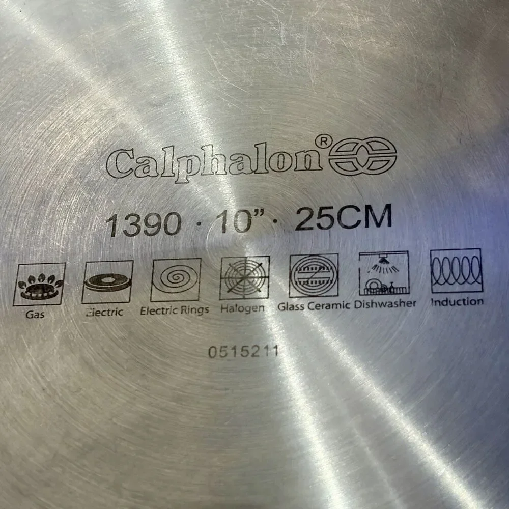 Calphalon 10” 1390 Stainless Steel Frying Sauté Pan Induction Gas Electric